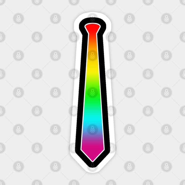 LGBT Rainbow Neck Tie Sticker by aaallsmiles